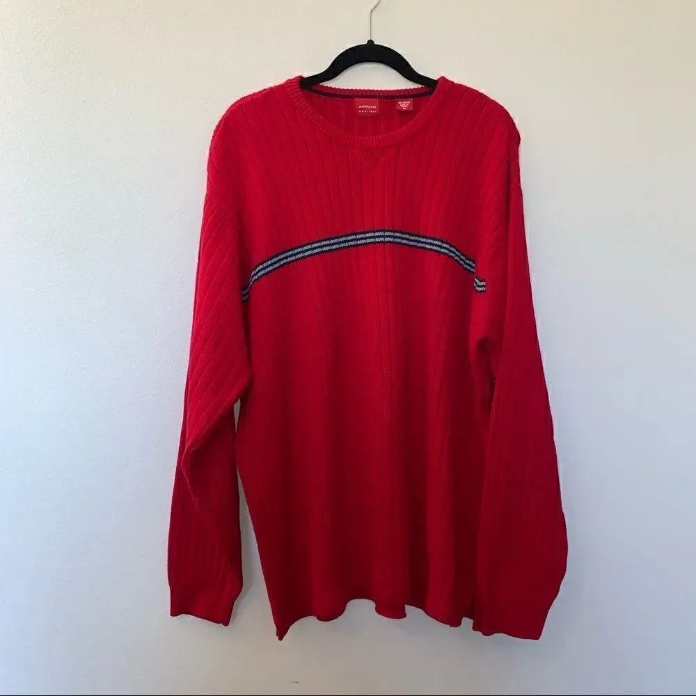 Arrow Wide Ribbed Chunky Sweater